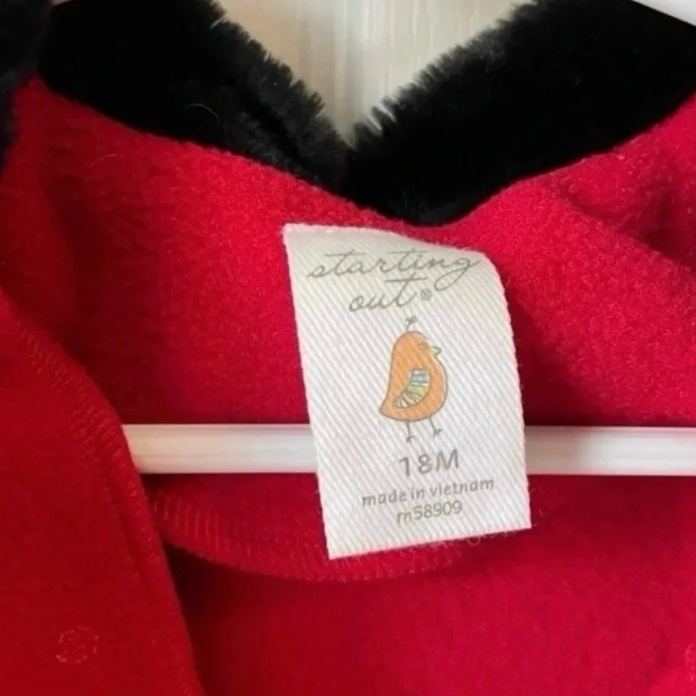 Staring Out 18M red Peacoat red roses cozy warm church attire  Christmas Holiday